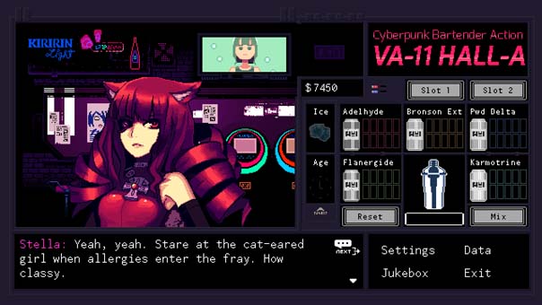 VA-11 HALL-A,VA-11 HALL-A switch,VA-11 HALL-A ps4,VA-11 HALL-A review,