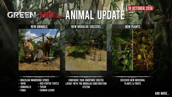 Green Hell Launches The Animal Update Pumas N Spiders N Lizards Oh My