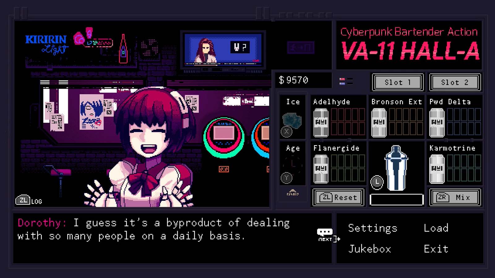 VA-11 Hall-A Cyberpunk Bartender Action