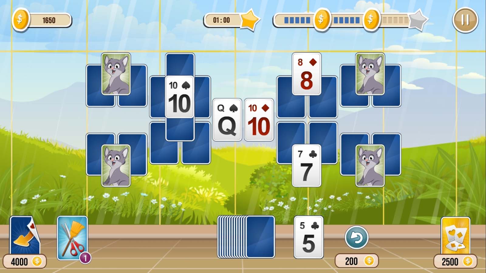 solitaire tripeaks best levels for coins