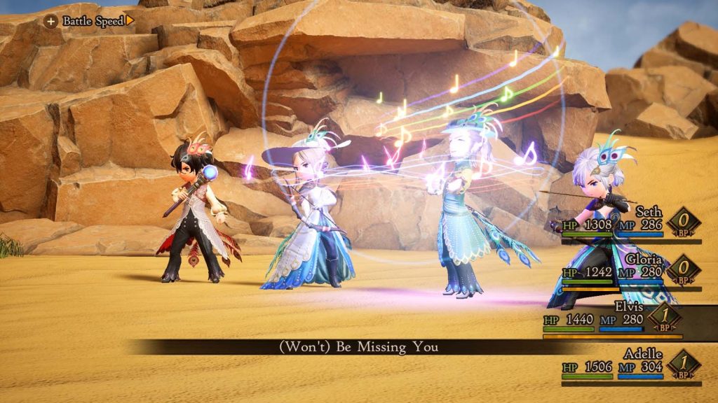 Bravely Default II Review pre fight scene