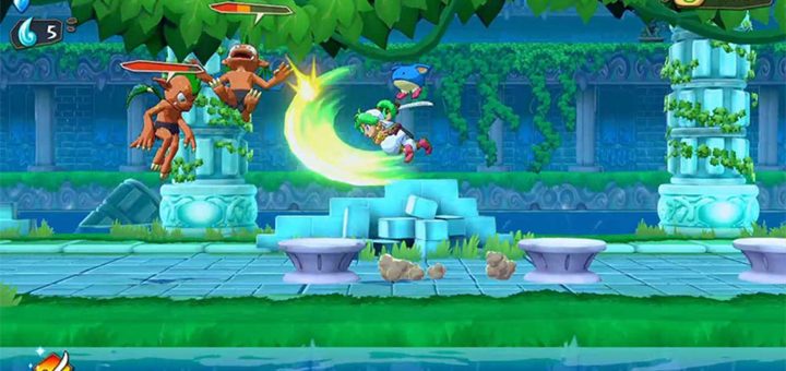 Wonder Boy Asha In Monster World Review town fight