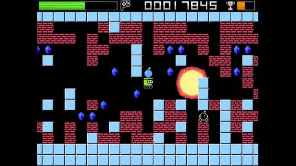 A Retro Endurance 8bit Preview image of the bombing arcade game.