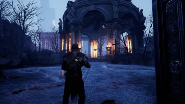 Sancticide preview: Ezechiel exploring an eerie, abandoned cathedral.