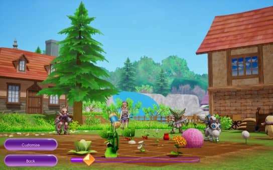 Character attending to farm in Piczle Cross Rune Factory review