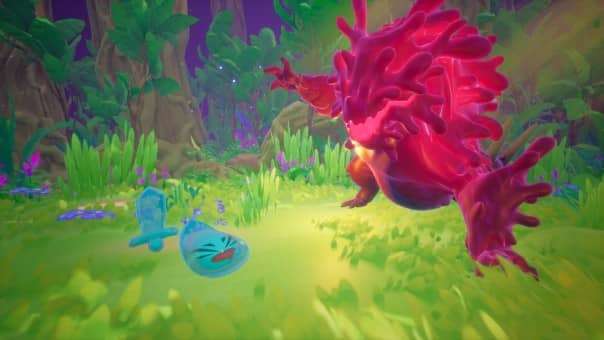 Colorful environment from Slime Heroes game review