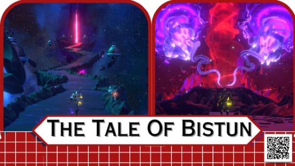 Tale of Bistun game review – in-game images with title.