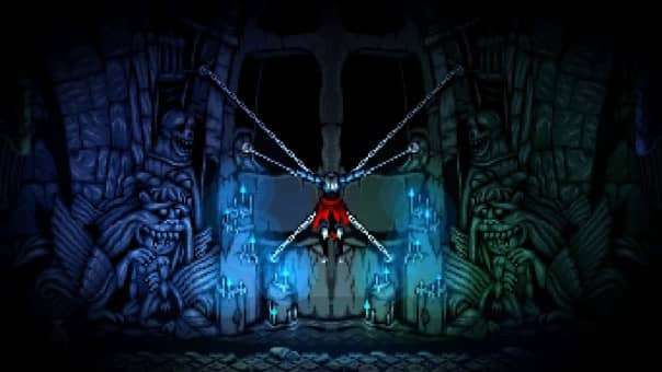 Your character chained to a wall, appearing defeated and broken, in Beyond the Ice Palace 2 review.