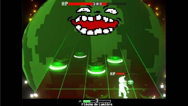 Everhood 2 Review - Battle with Green slime Monster
