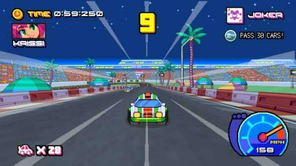 A car positioned at the starting line, ready to race in an exciting high-octane gaming scene from game name review.