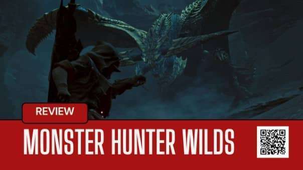 The defining feature image for Monster Hunter Wilds review, capturing the essence of exploration, action, and immersive world-building.