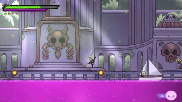 Animated backdrop and 2D platformer design in Morkull Ragast's Rage Review, showing the game’s dynamic environment.