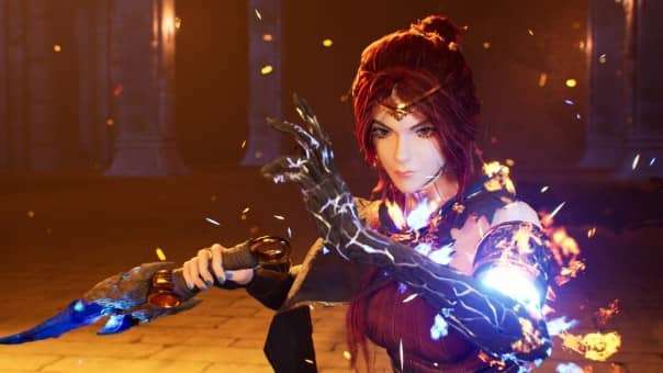 Profile view of Fia charging her abilities, emanating energy – Mortal Rite Review