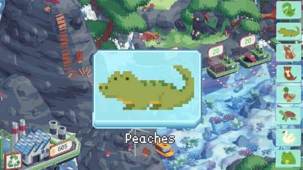 Spilled! review image of a ship rescuing a crocodile from polluted waters, showcasing animal rescue gameplay.