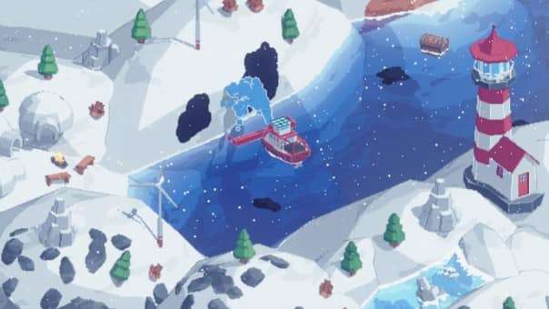 A snapshot from Spilled! review showing a ship restoring polluted waters, showcasing the game’s relaxing and eco-conscious theme.