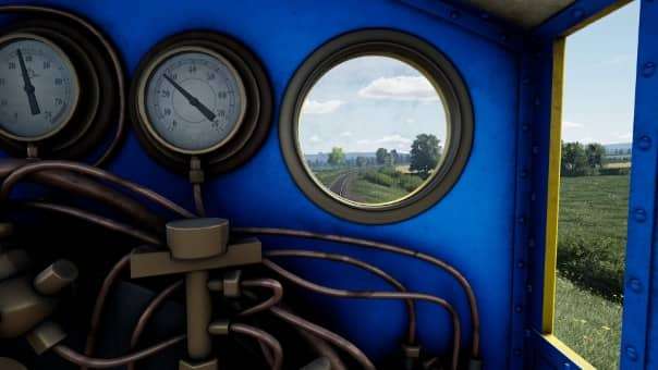 Driving Thomas from the train itself in Train Sim World 5 Thomas and Friends DLC Review PlayStation 5, showcasing immersive cockpit view.