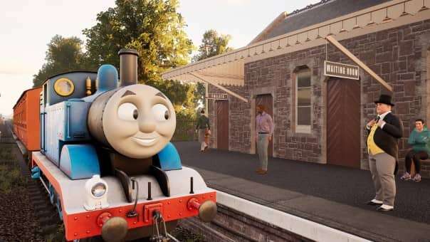 Thomas at the station with Sir Topham Hatt in Train Sim World 5 Thomas and Friends DLC review PlayStation 5