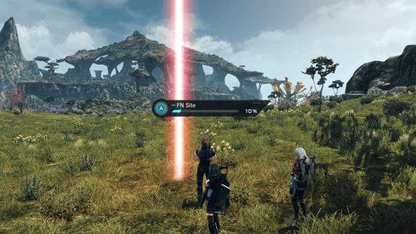 Xenoblade Chronicles X Definitive Edition review showing the team discovering an FN site in the game’s vast open world.