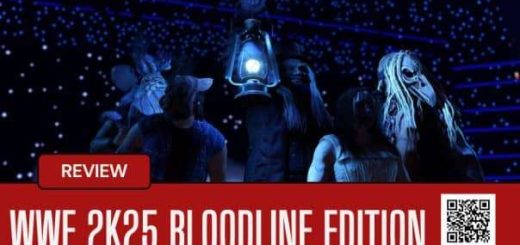 Official WWE 2K25 Bloodline Edition review image showcasing key visuals, gameplay details, and new features of the latest WWE game.