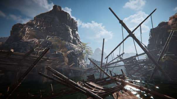 A weathered rundown port from Amerzone: The Explorer's Legacy Review, highlighting the game's immersive world and atmospheric storytelling.