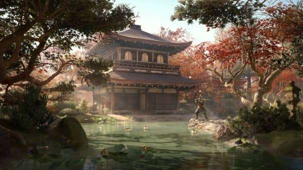 Assassin’s Creed: Shadows review – A cinematic view of a samurai’s home, highlighting traditional architecture and serene landscapes.
