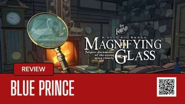 Main promotional image for Blue Prince game review showcasing stunning visuals and mysterious mansion setting.