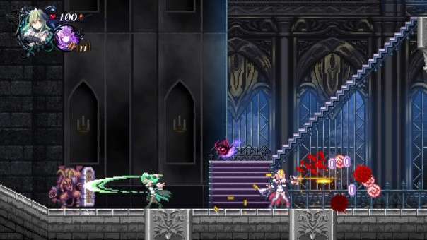 Co-op fighting in Gal Guardians: Servants of the Dark Review, showcasing multiplayer action, teamwork, and dynamic combat mechanics.