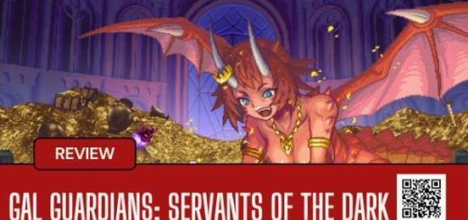 Main image for Gal Guardians: Servants of the Dark Review, showcasing the game's gothic pixel art and immersive Metroidvania gameplay.