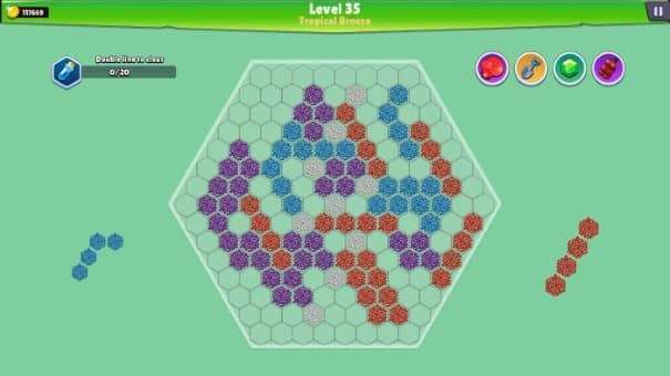 In-game shot of Hegzis featuring vibrant gameplay with a green background for the Hegzis review.