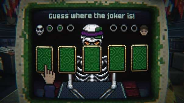 The Find the Joker mini-game in Is This Game Trying to Kill Me? Review, featuring mind-bending puzzles and strategic deception.