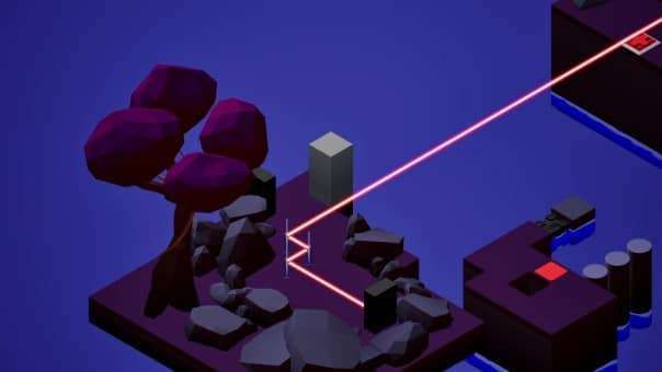 Mirage: Ignis Fatuus Review laser level features precision puzzles, shifting beams, and mind-bending optical illusions in a neon-lit challenge.
