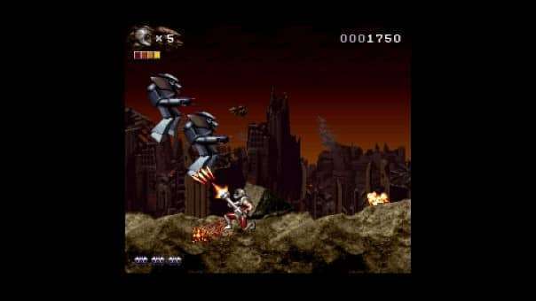 Rendering Ranger R2 Rewind Review – Intense in-game action showcasing fast-paced gunplay, explosive combat, and dynamic platforming.
