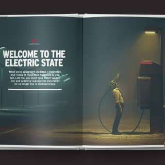 The Electric State RPG Review – A glimpse into the opening pages of the game manual, showcasing lore, mechanics, and immersive world-building.