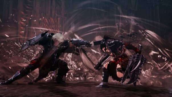 The First Berserker: Khazan Review image depicting a dramatic character showdown, showcasing tension, strategy, and RPG combat.