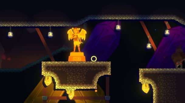 Standing near a checkpoint statue in the Aureole Wings of Hope review, marking progress in the adventure.