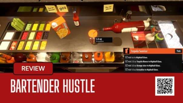 A stylish mixology setup from the Bartender Hustle review, showcasing cocktail crafting and bar ambiance.