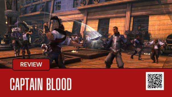 A striking visual from the Captain Blood review, showcasing its immersive gameplay and dark aesthetic.