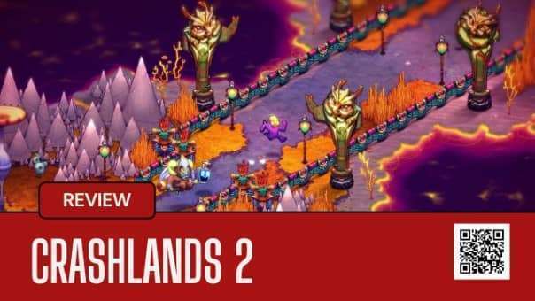 An engaging scene from the Crashlands 2 review, highlighting survival, crafting, and alien friendships.