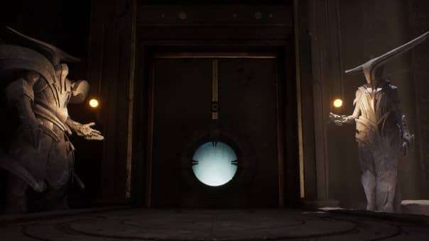 Empyreal Review – A glowing portal entrance within a level, marking the gateway to new challenges and hidden secrets.
