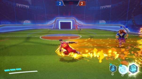 Football Heroes League Review – A dynamic display of the dodge ability, highlighting agile hero moves in intense soccer gameplay.