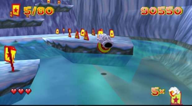 Glover (QUByte Classics) review – Skillfully bouncing the ball through a dimly lit cave, navigating obstacles and solving platforming puzzles.