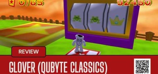 Glover (QUByte Classics) review – Main image showcasing nostalgic 3D platforming gameplay with engaging puzzles and challenges.