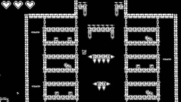 A demanding platforming sequence in the Knight’s Night! Review, featuring precise jumps, moving platforms, and spike-filled corridors.