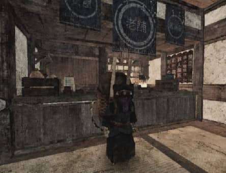 A mysterious figure from the Labyrinth Of The Demon King review, showcasing the enigmatic merchant found deep within the temple ruins.