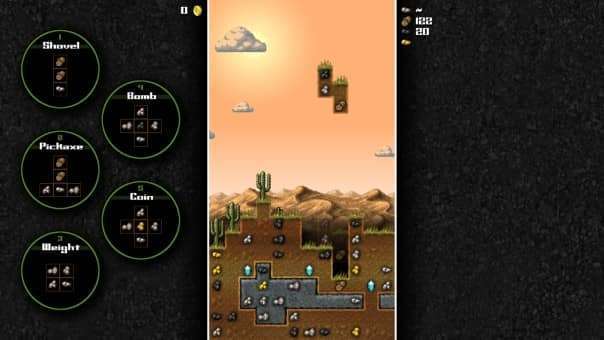 A sweeping view of the Mineshaft Preview's desert biome, showcasing its arid landscapes and hidden mining challenges.