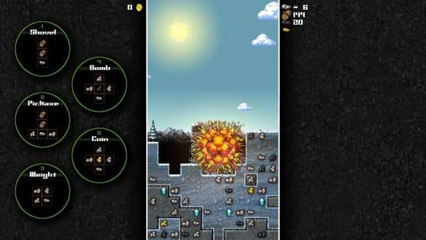 A fiery blast captured in the Mineshaft Preview, showcasing the game's dramatic destruction physics.
