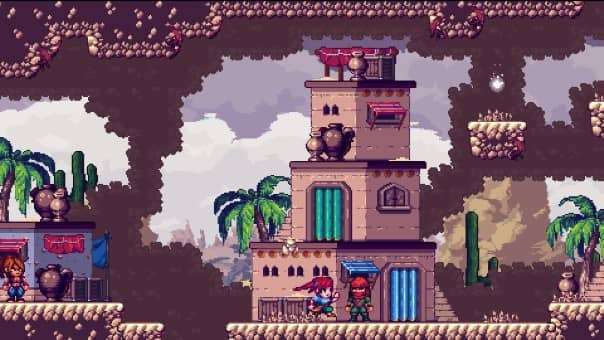 A mysterious ancient structure uncovered in the Wings of Endless review, set against the vast desert landscape.