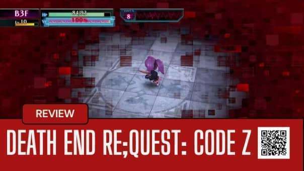 A stunning visual from the Death end re;Quest: Code Z review, highlighting its immersive anime-style graphics and dark themes.