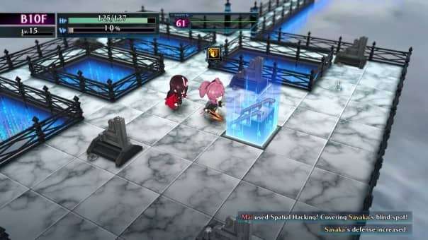 A dynamic combat scene from the Death end re;Quest: Code Z review, showcasing an intense fight in a sprawling open battlefield.
