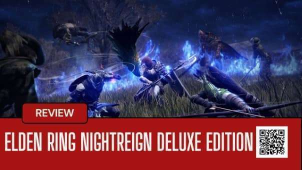 A striking scene from the Elden Ring Nightreign Deluxe Edition review, showcasing its intense combat and atmospheric world.